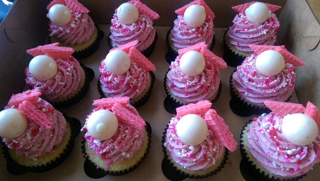 strawberry malt cupcakes