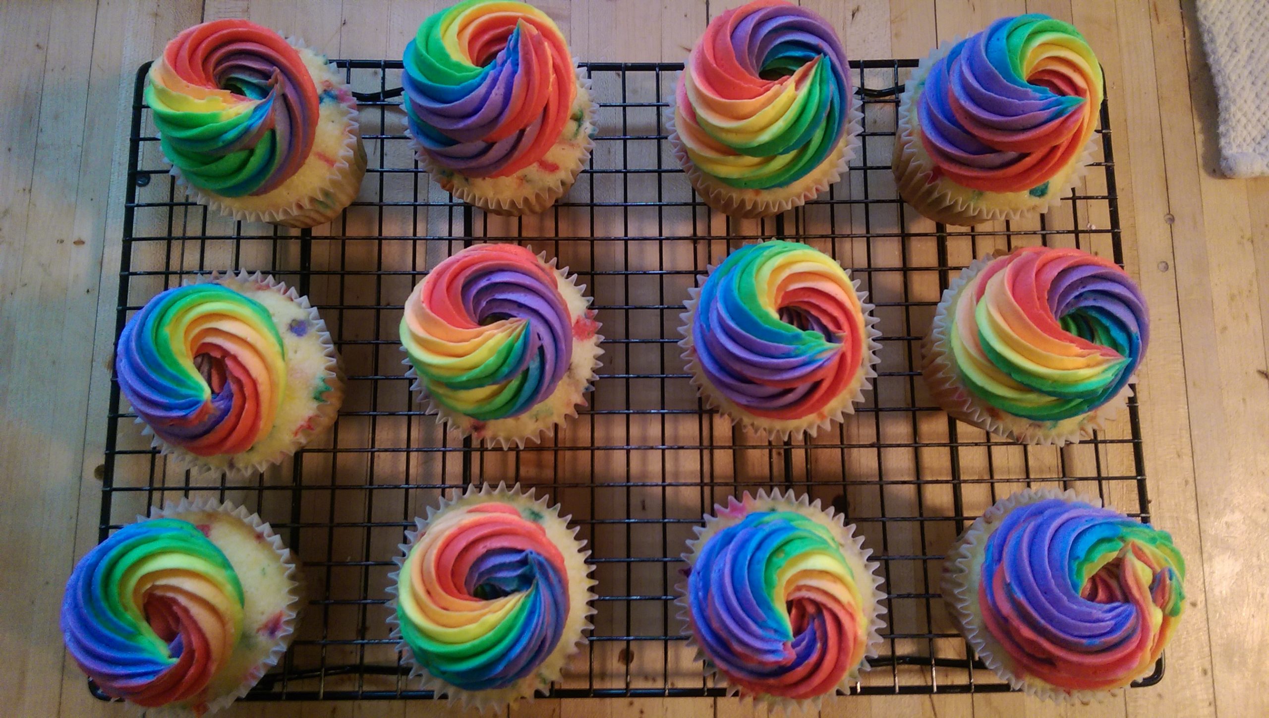 Rainbow Birthday Cake Cupcakes